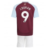 Aston Villa Jhon Duran #9 Koti Peliasu Lasten 2024-25 Lyhythihainen (+ Lyhyet housut)